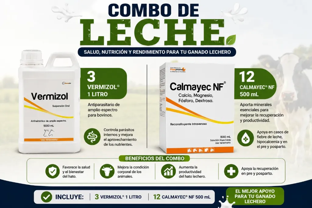 [AGROC-62] COMBO DE LECHE VERMIZOL 1 LT. + CALMAYEC NF 500 ML